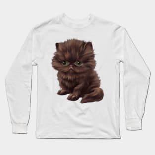 Cat-a-clysm Persian kitten Long Sleeve T-Shirt